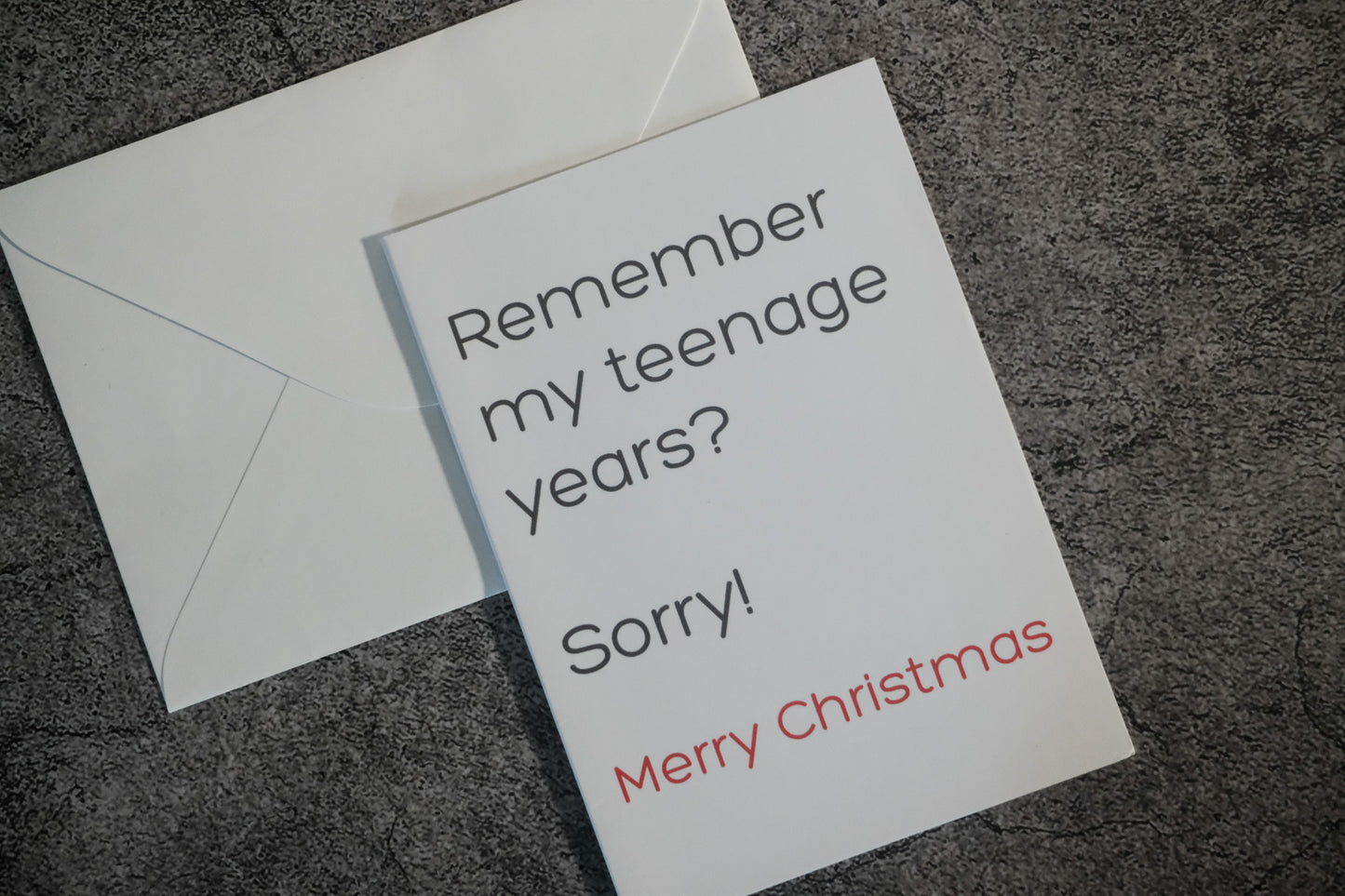 Remember My Teenage Years? Sorry! Merry Christmas