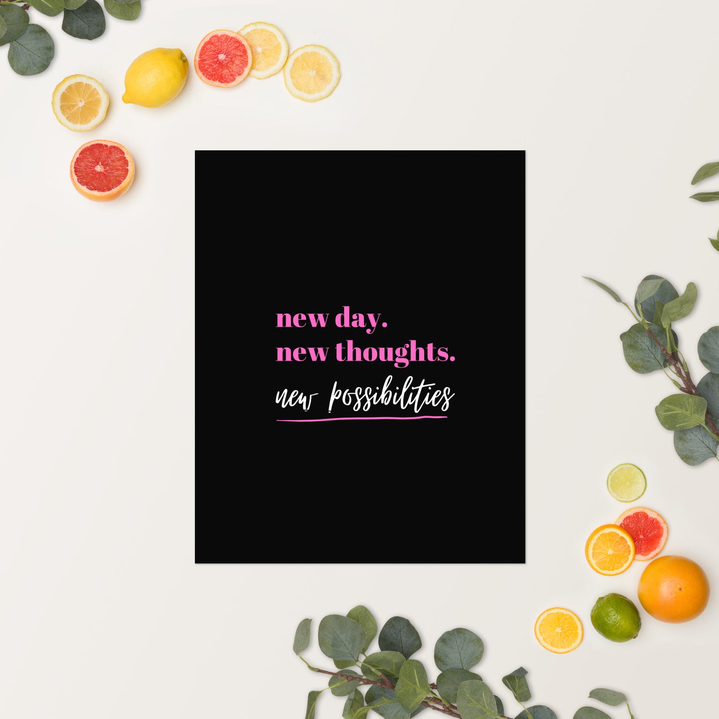 New Day New Thoughts New Possibilities Motivational Poster