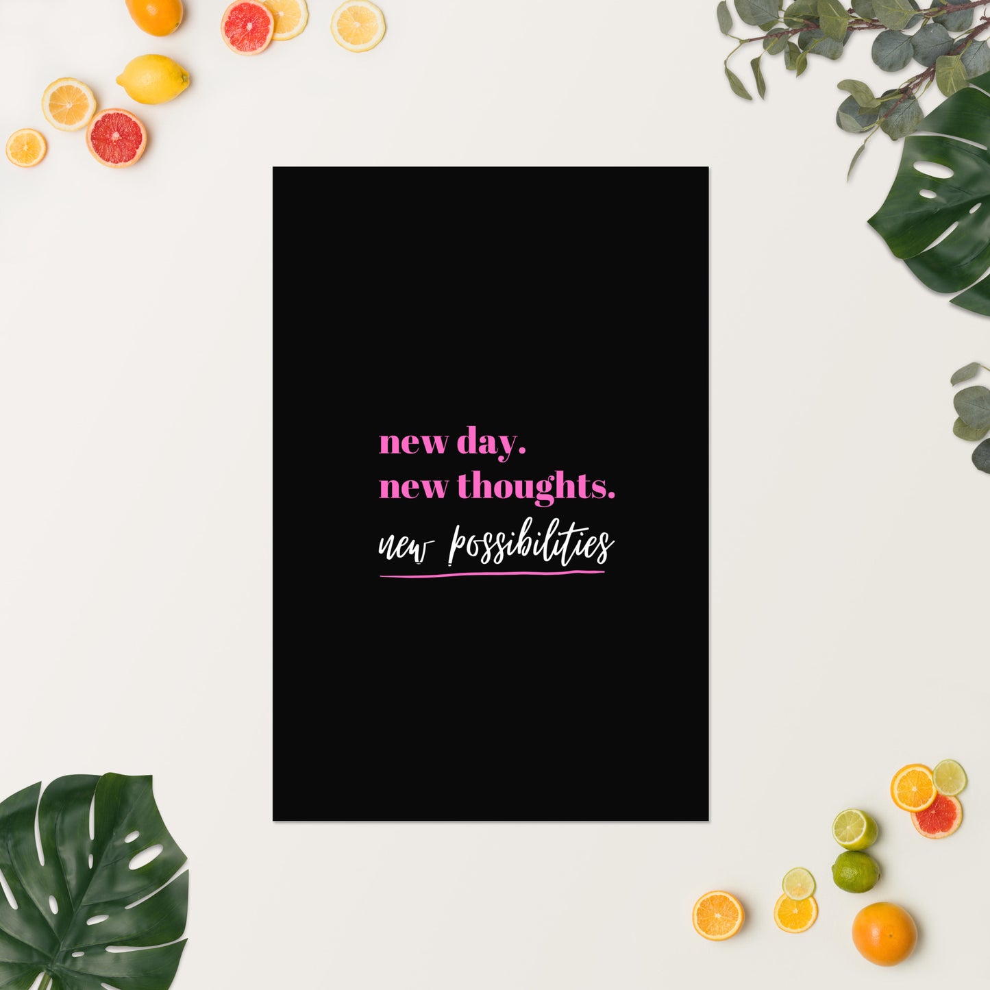 New Day New Thoughts New Possibilities Motivational Poster