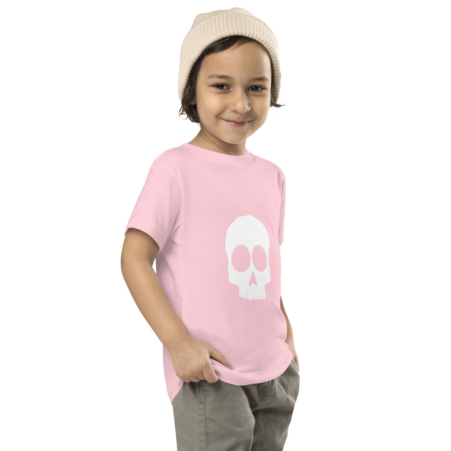 Gantro White Skull Toddler Short Sleeve Tee Unisex