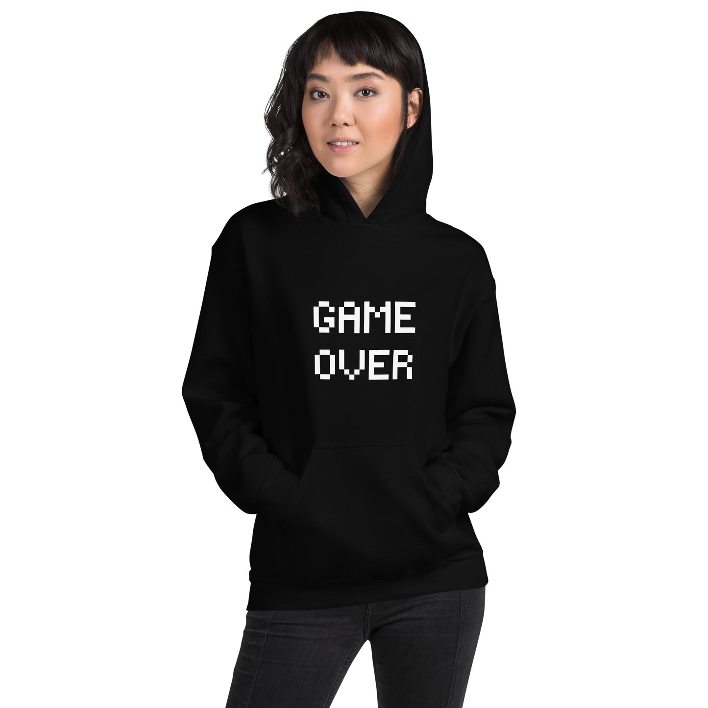GAME OVER WHITE Unisex Hoodie
