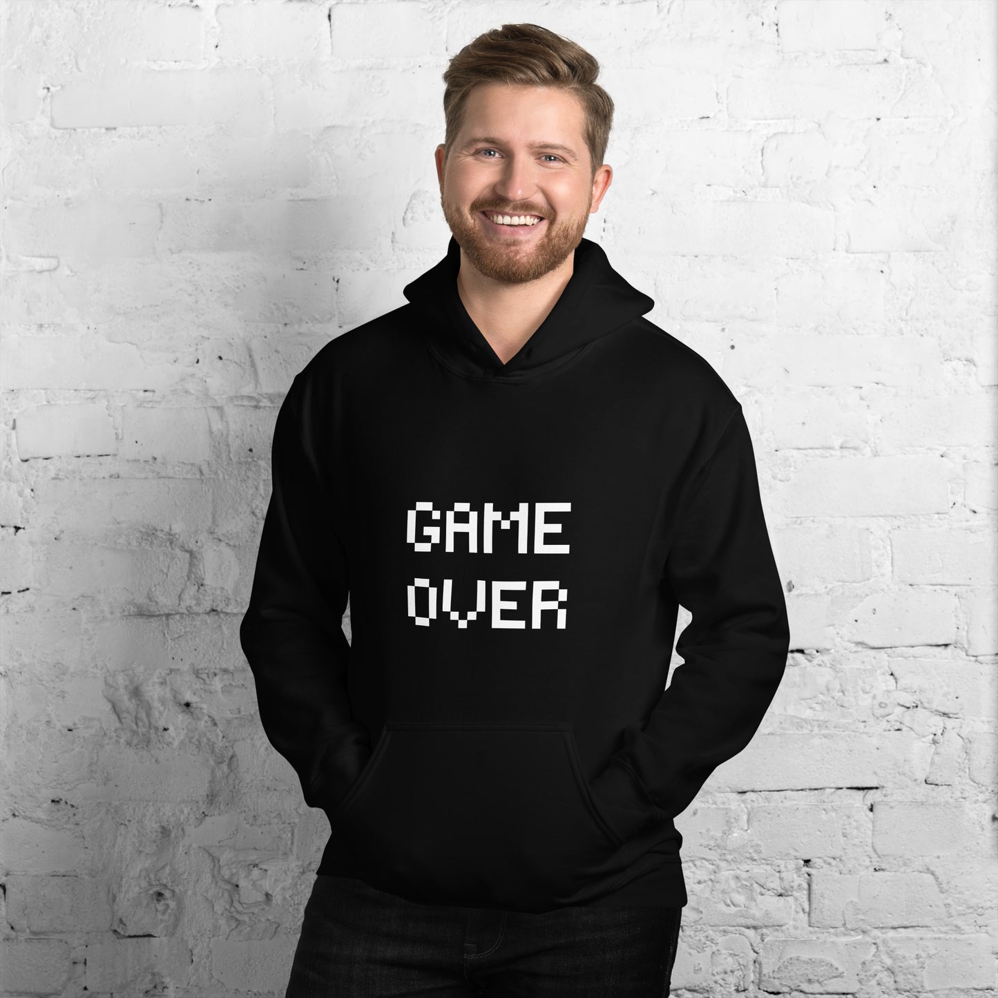 GAME OVER WHITE Unisex Hoodie