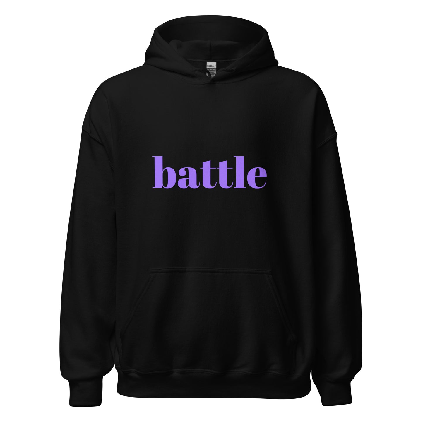 Battle Purple on Black Unisex Hoodie