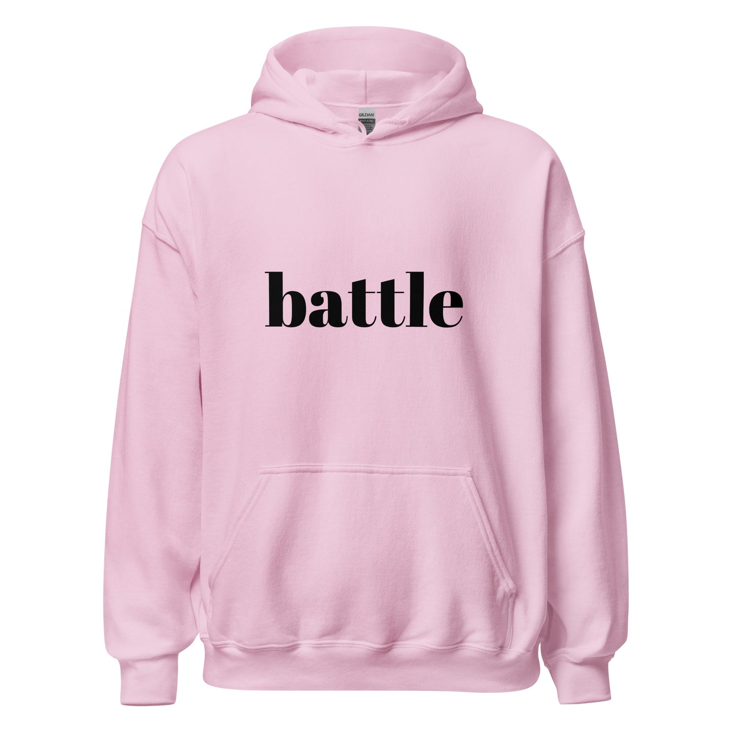 Battle Black on Pink Unisex Hoodie