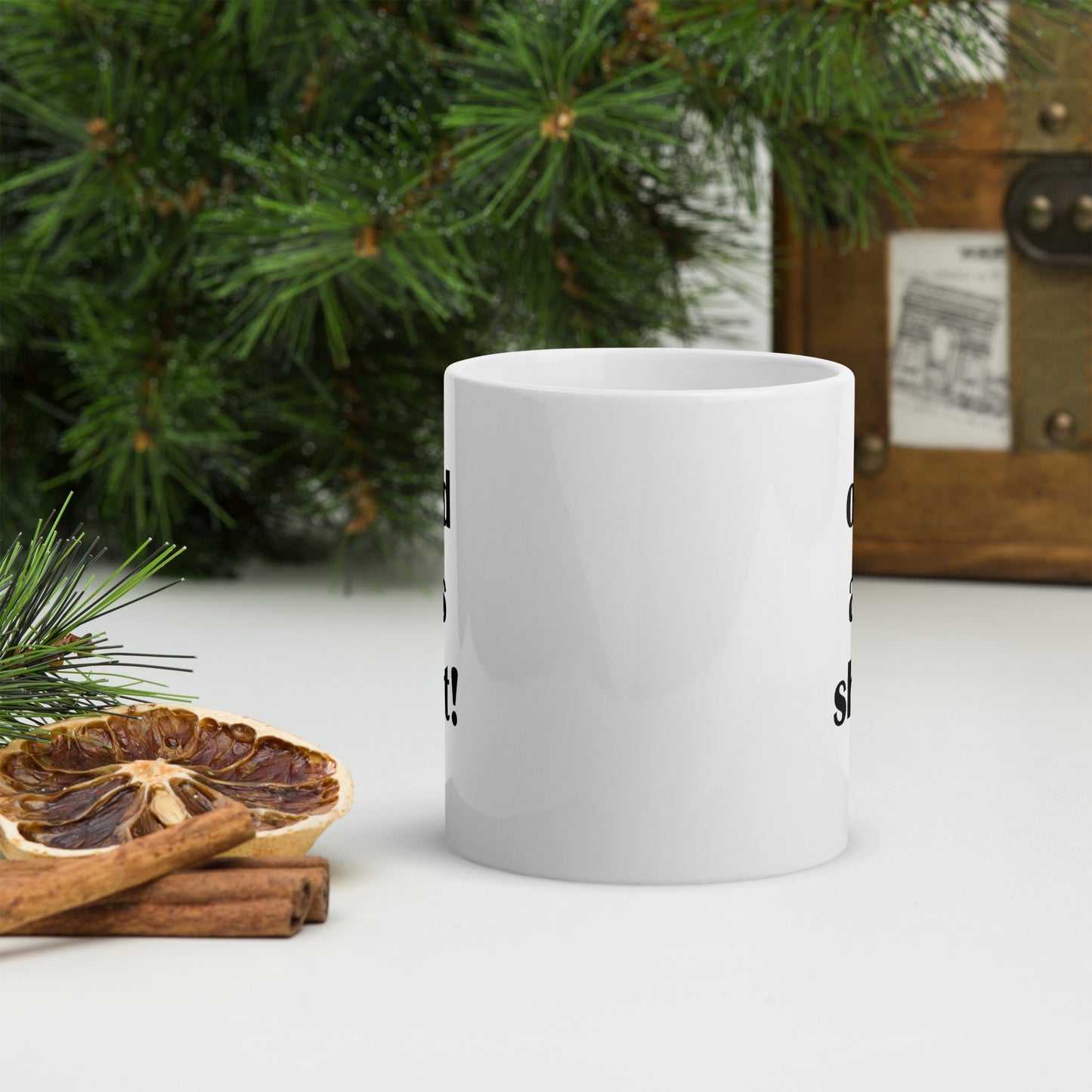Old As Shit! White glossy mug