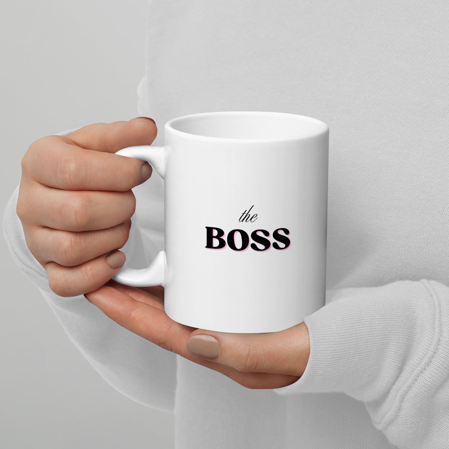 The Boss White glossy mug