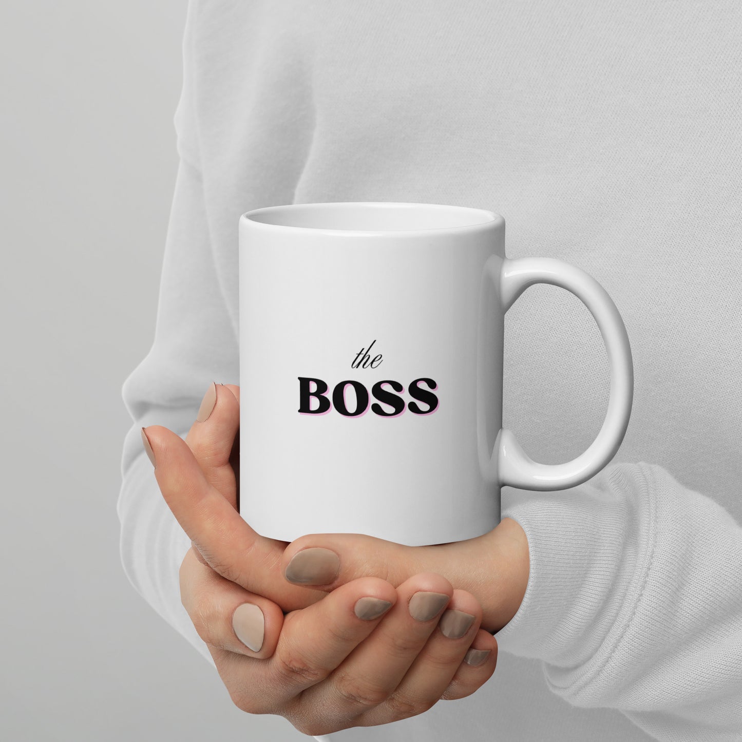 The Boss White glossy mug