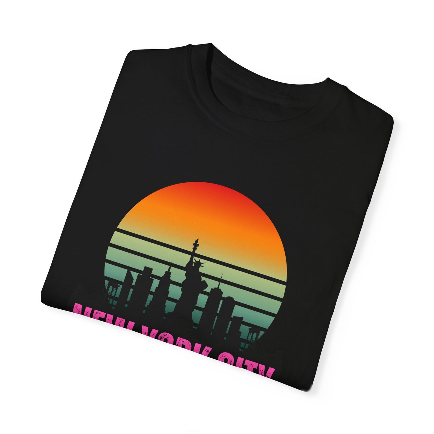 Retro Unisex New York City Garment-Dyed T-shirt