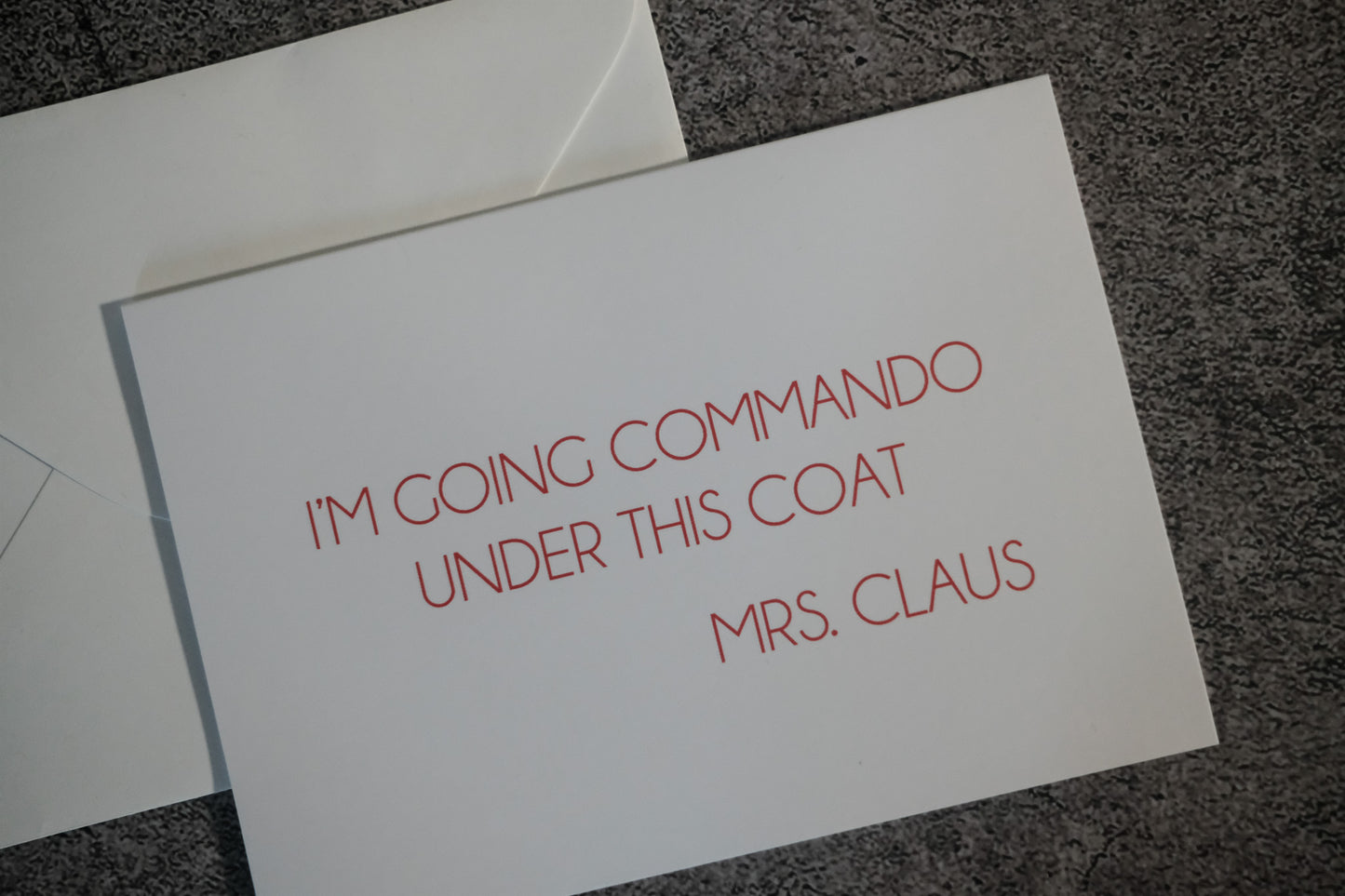 I'm Going Commando Under This Coat Mrs. Claus Christmas Card