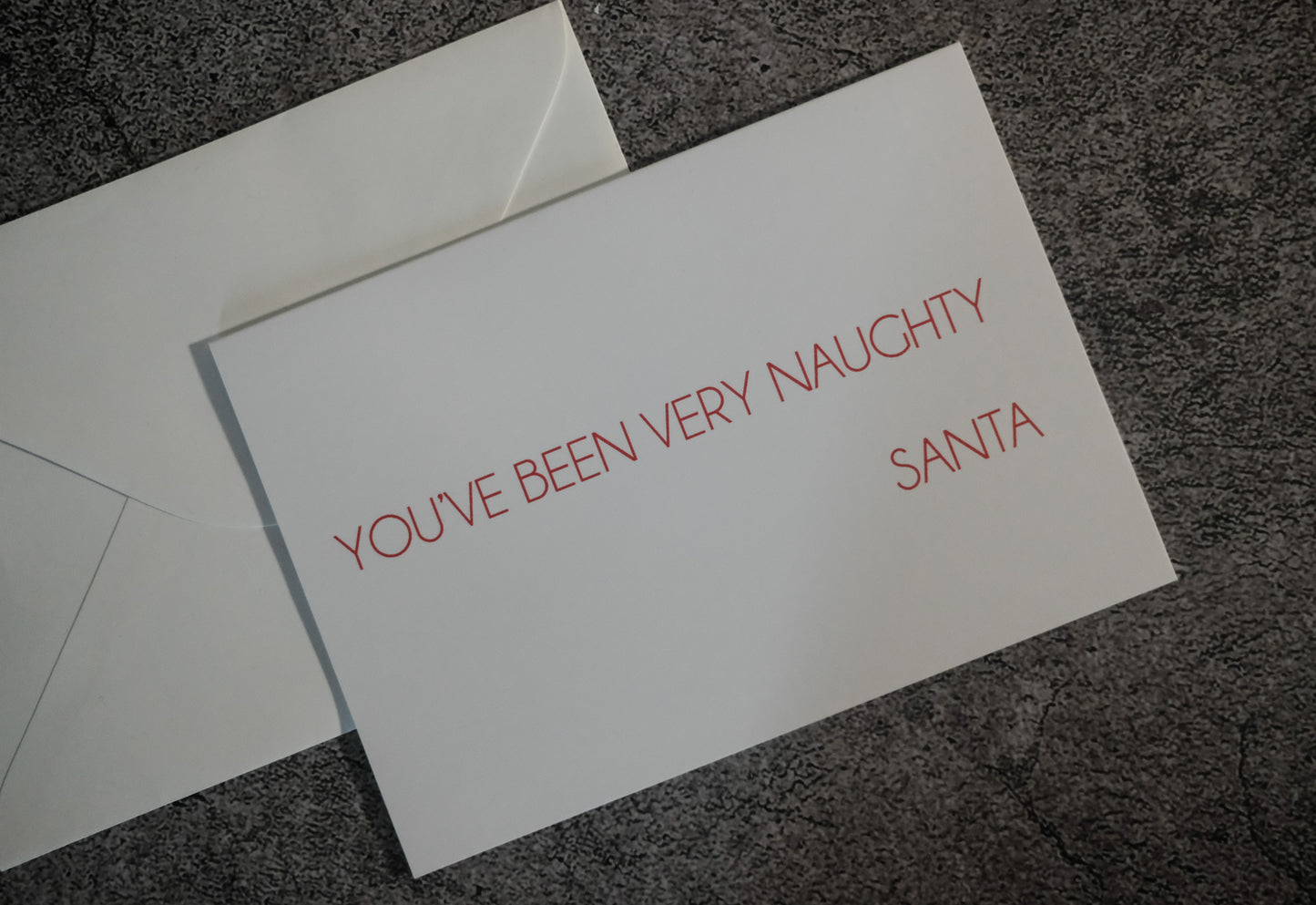 You've Been Very Naughty - Santa Christmas Card