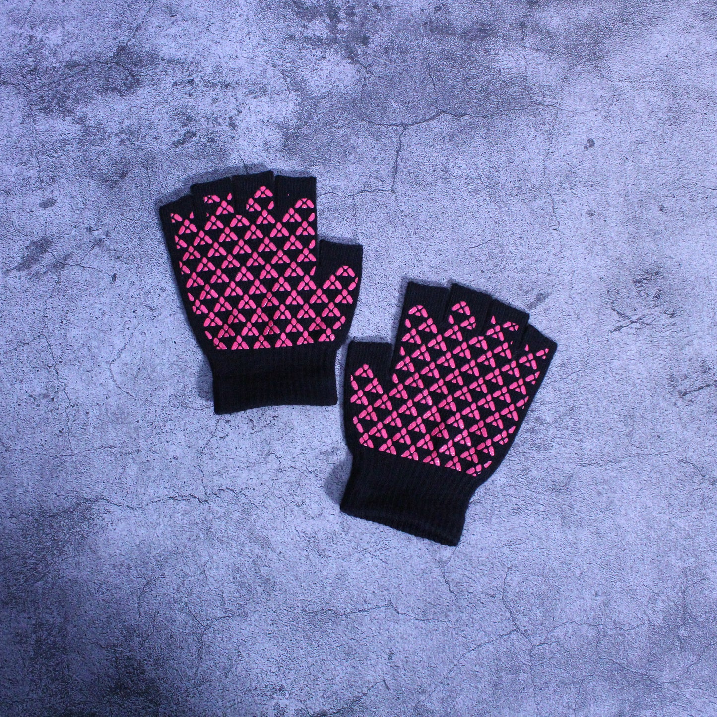 Pink Skeleton Fingerless Gloves