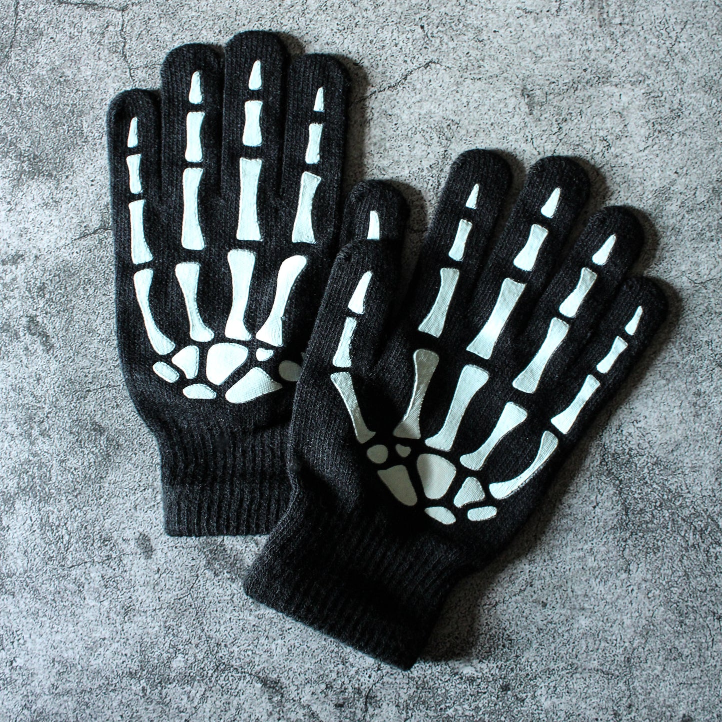 Skeleton Full Length Glow in the Dark Gloves