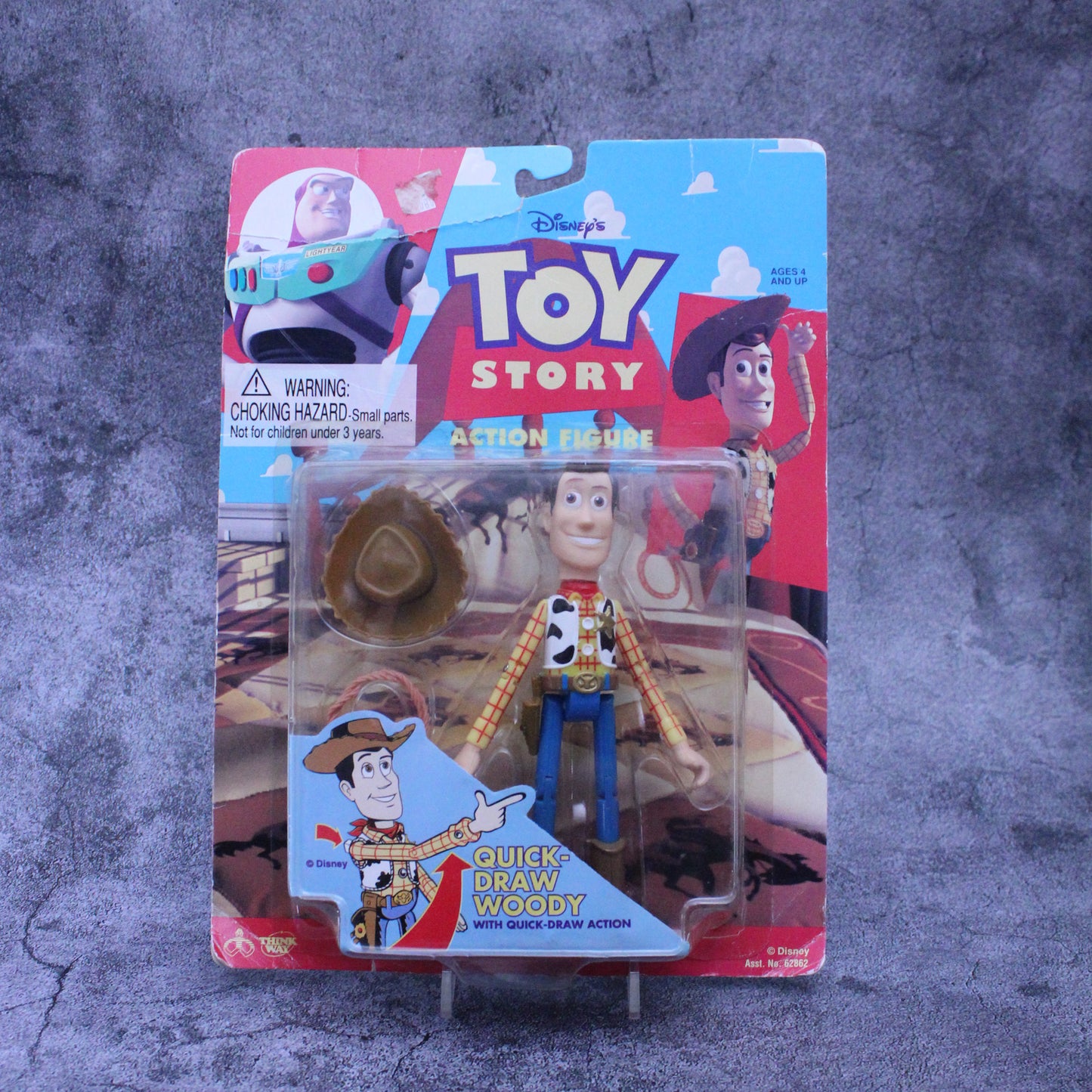 Vintage Toy Story Quick Draw Woody Think Way Toys 1995