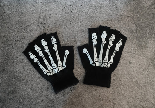 Skeleton Fingerless Gloves