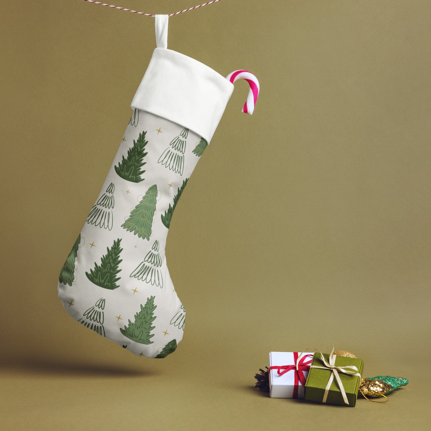 Hand Drawn Country Christmas stocking