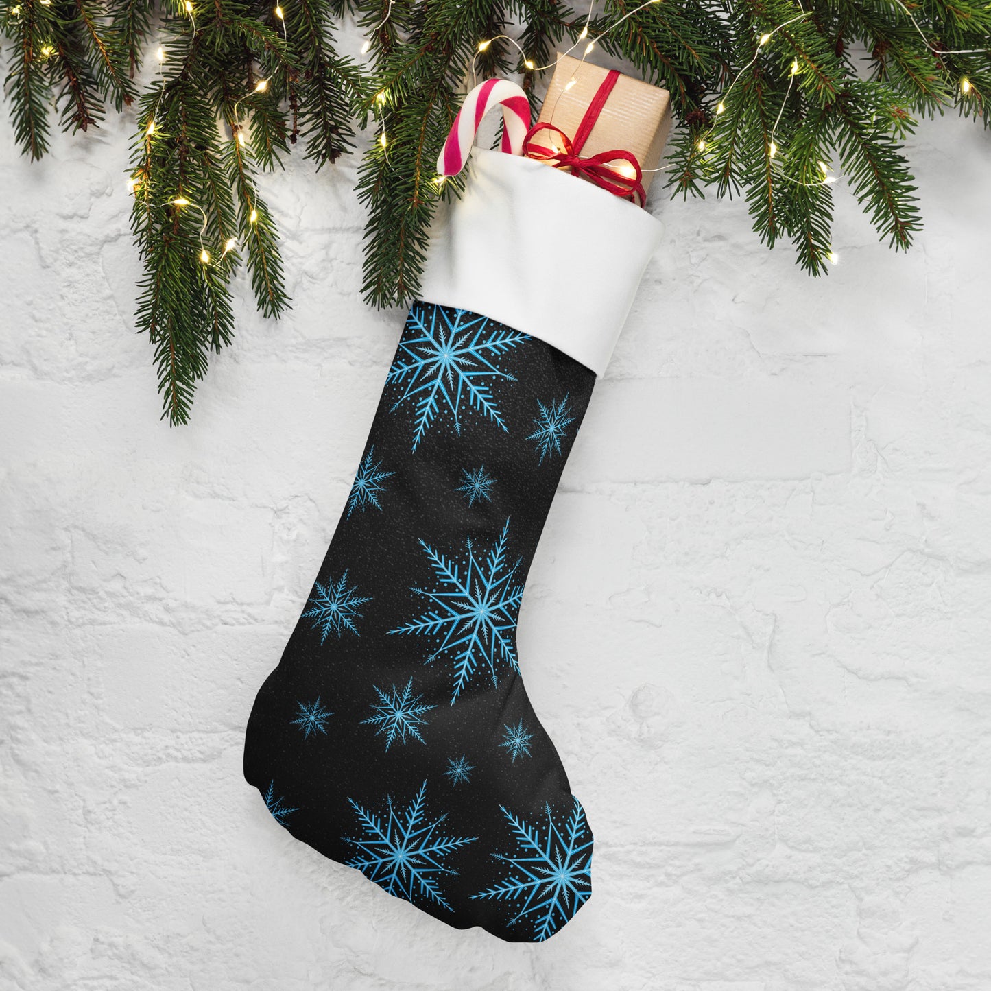 Blue Star Christmas stocking