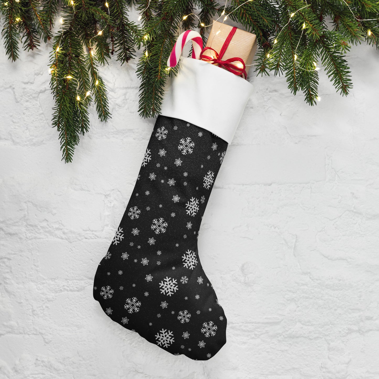 Blue Snowflakes Christmas Stocking