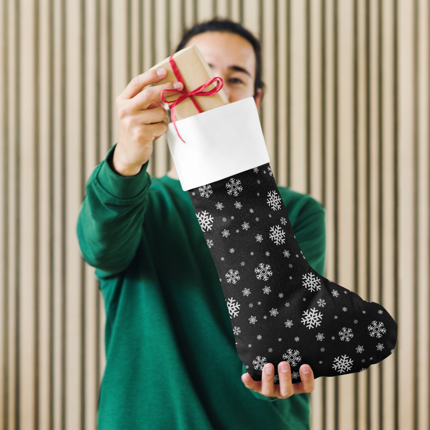 Blue Snowflakes Christmas Stocking