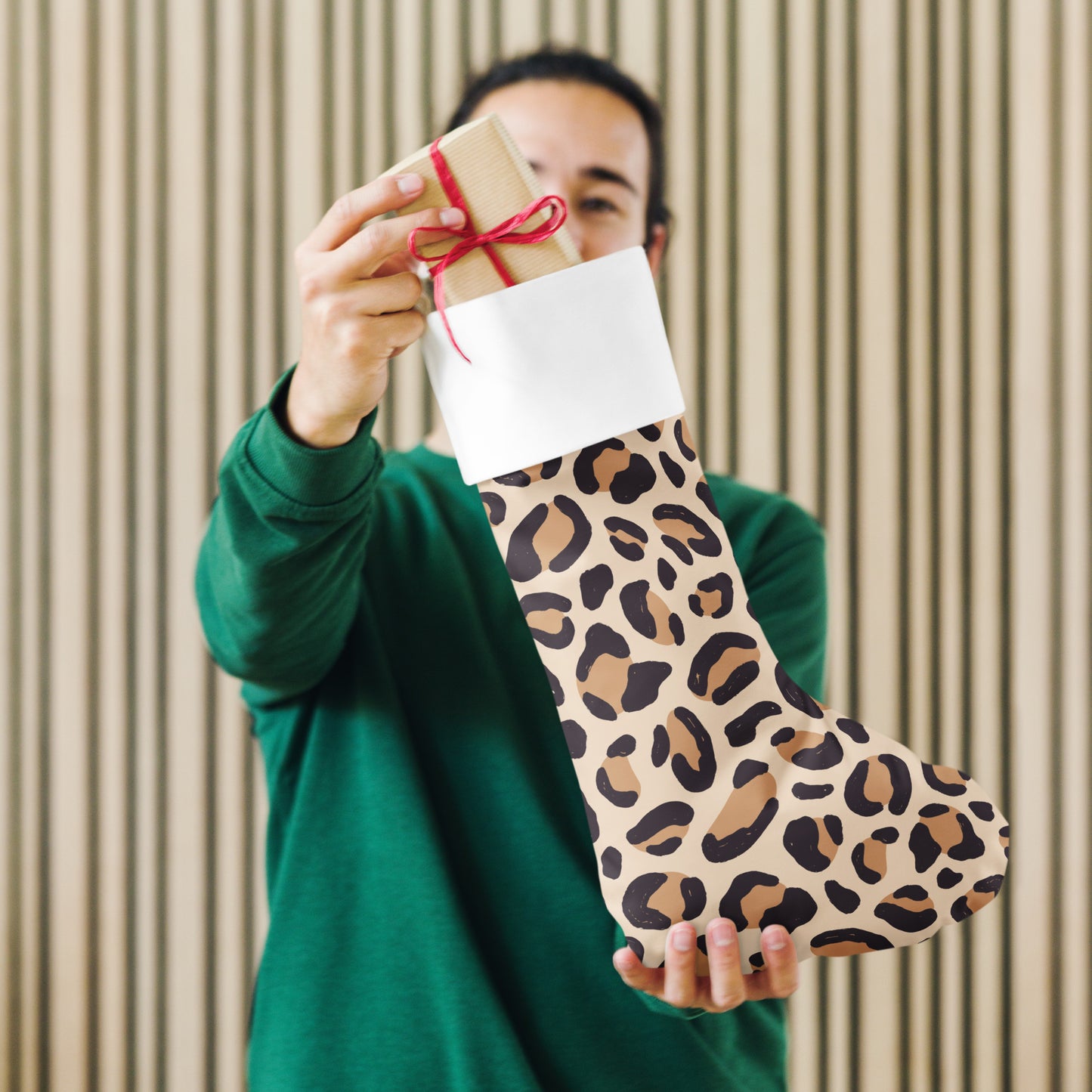 Leopard Print Christmas Stocking