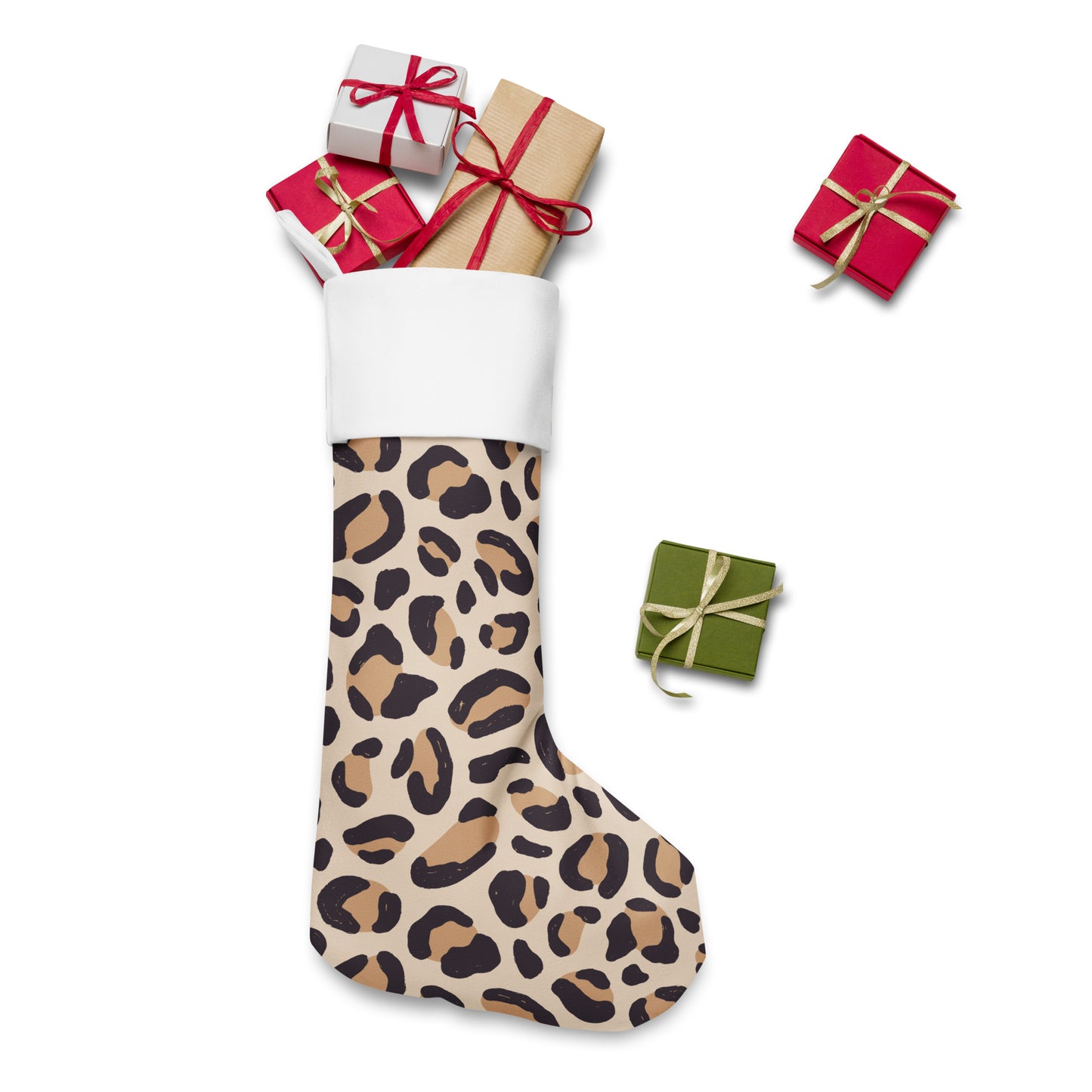 Leopard Print Christmas Stocking