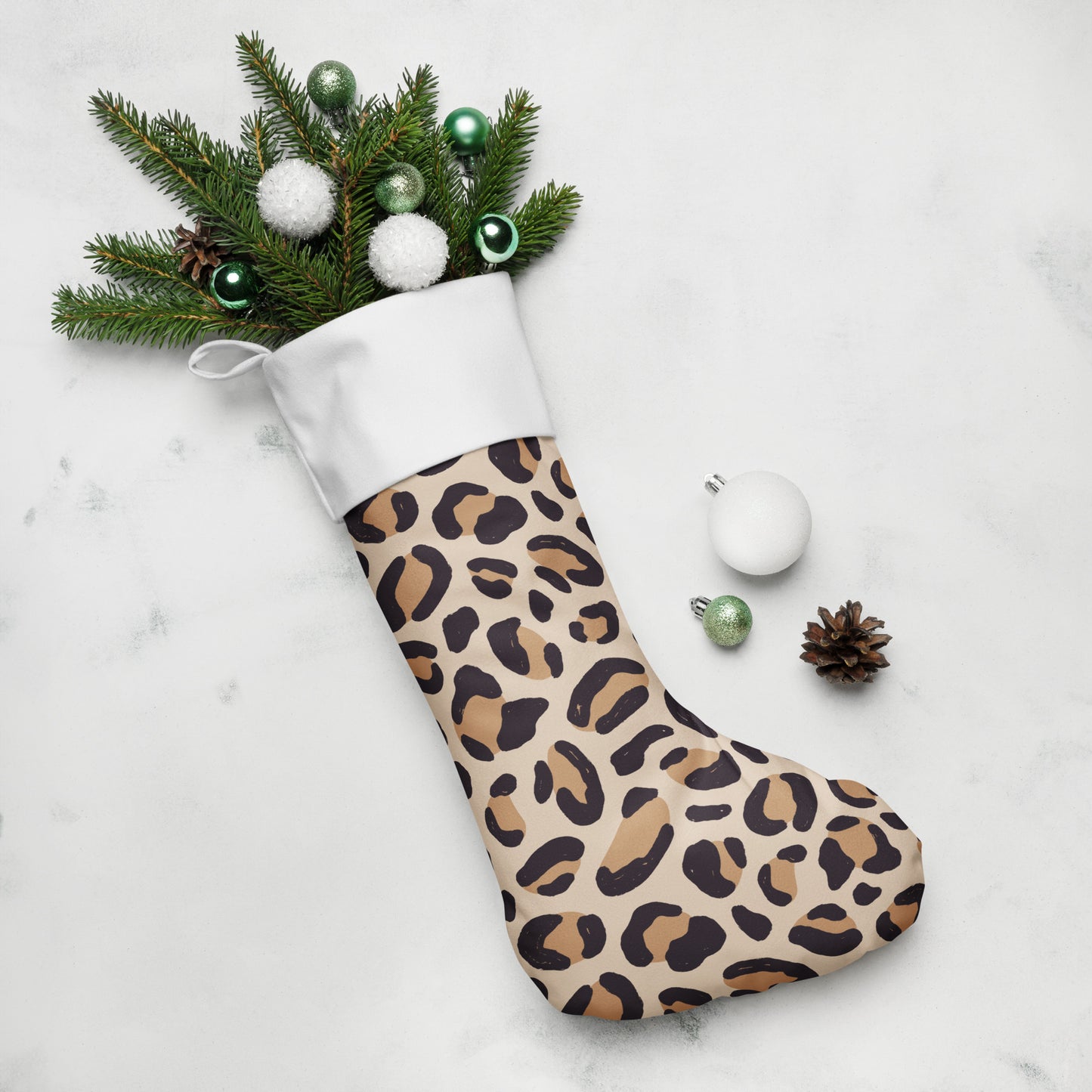 Leopard Print Christmas Stocking