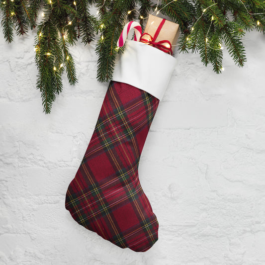 Plaid Print Christmas Stocking