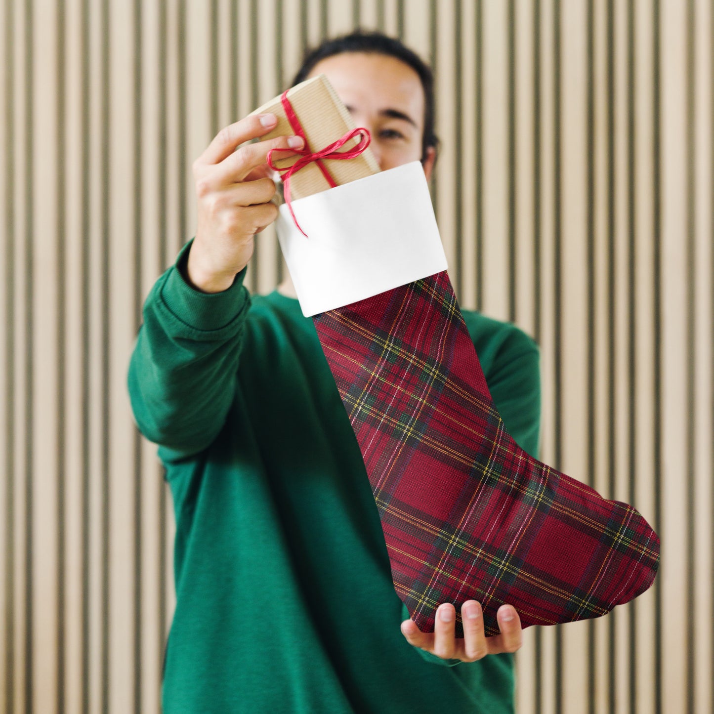 Plaid Print Christmas Stocking