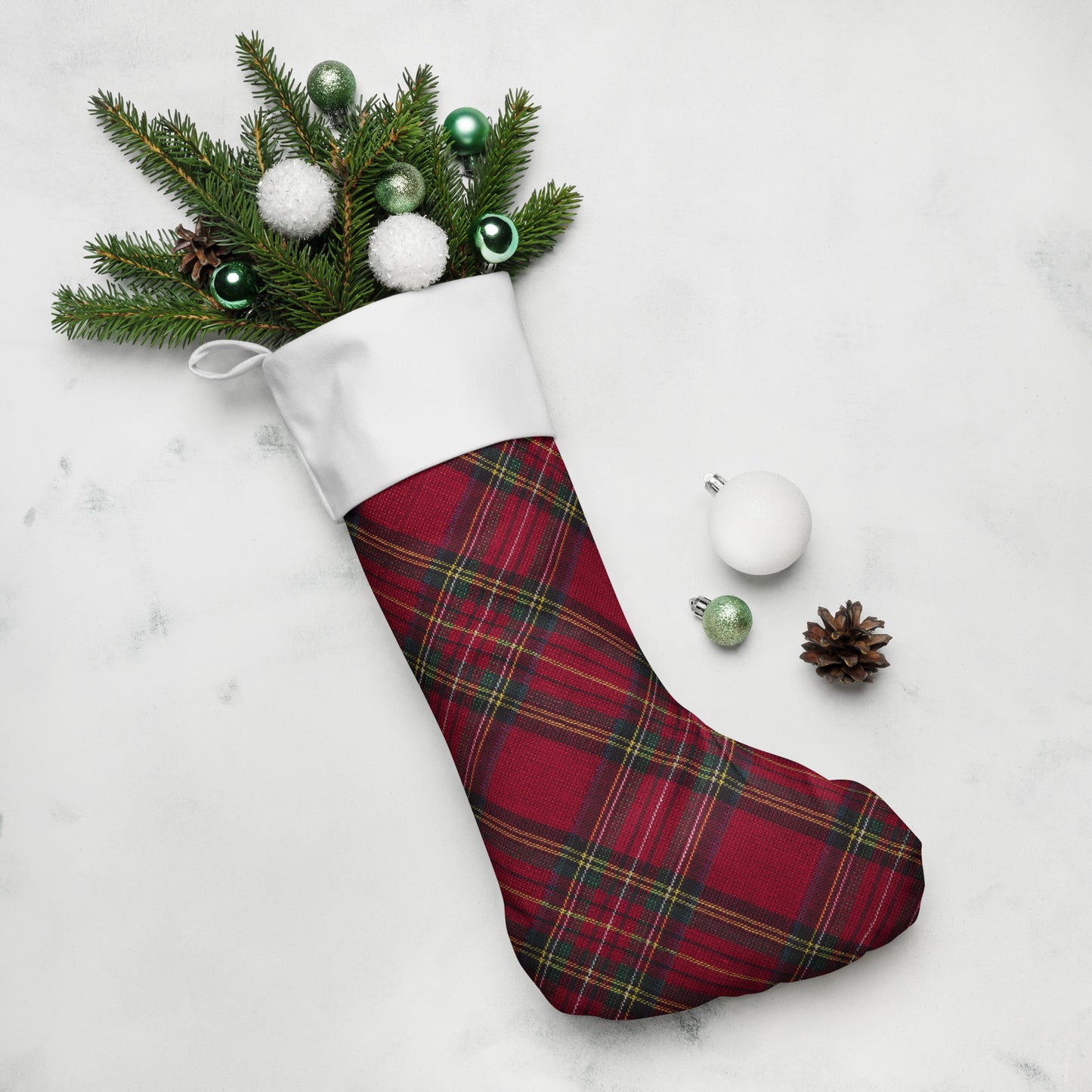 Plaid Print Christmas Stocking