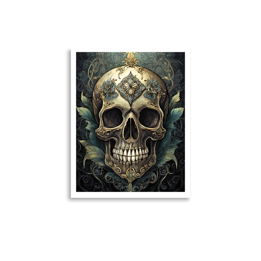 Future Realistic Skull Poster Print