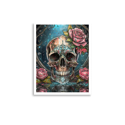 Hyper Realistic Skull Poster Print