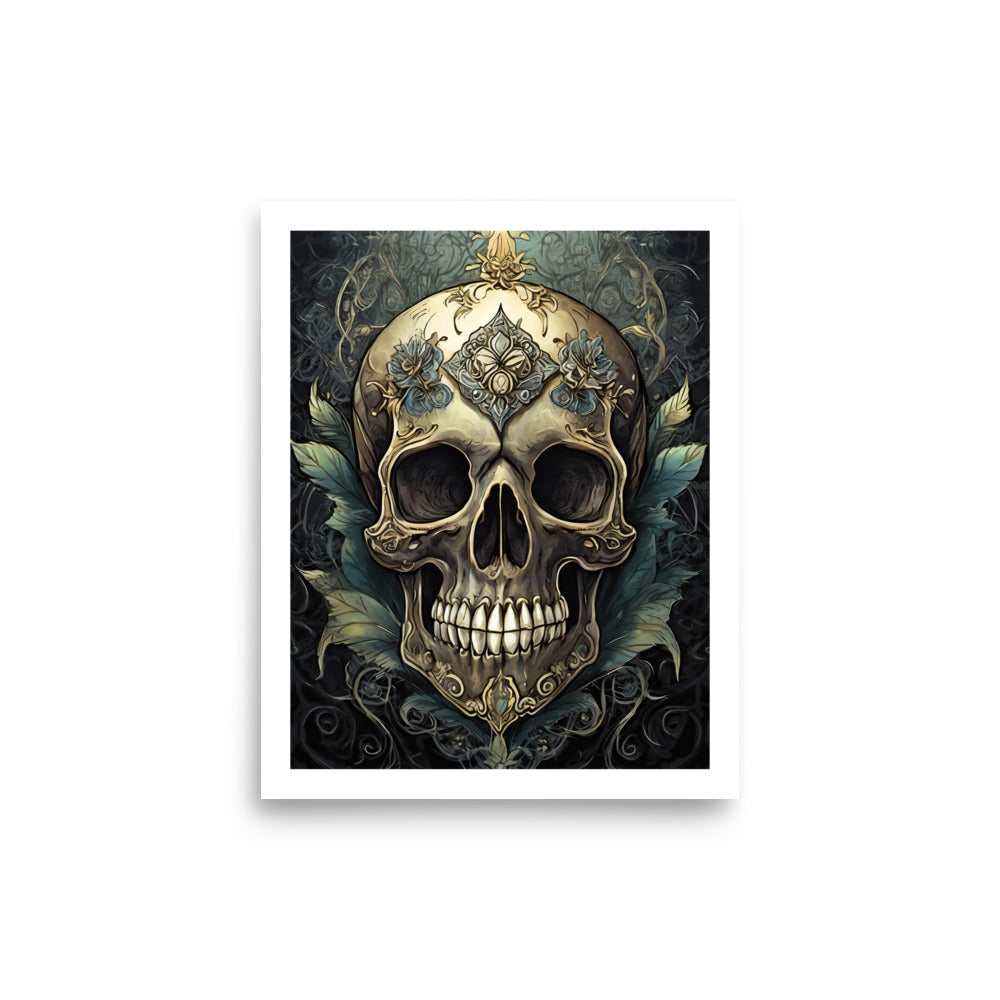 Future Realistic Skull Poster Print