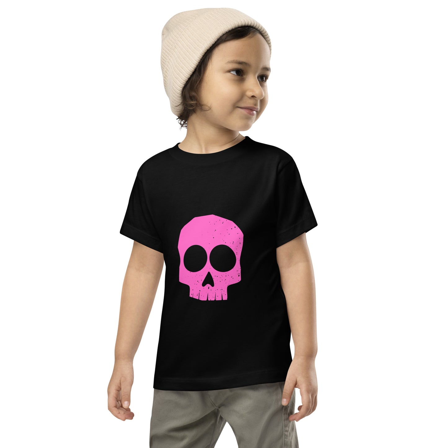 Gantro Gamer Pink Skull Toddler Short Sleeve Tee