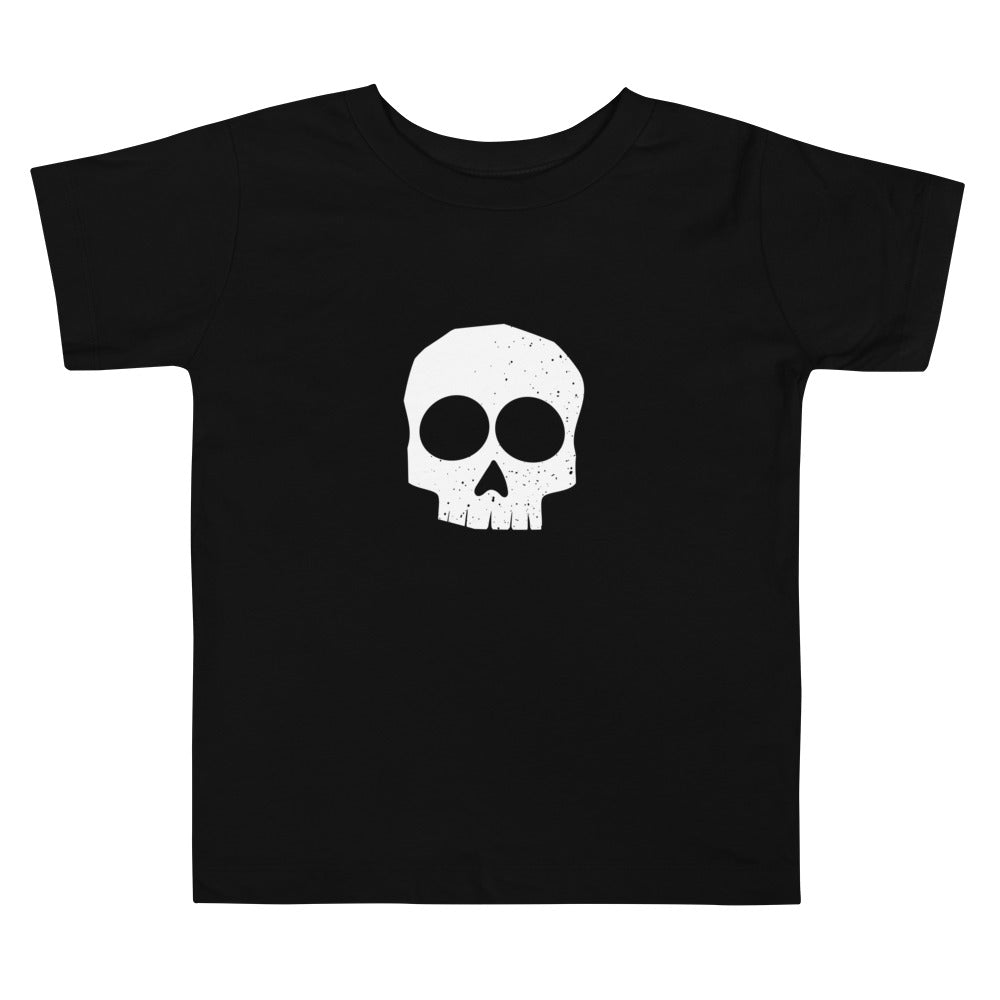 Gantro White Skull Toddler Short Sleeve Tee Unisex