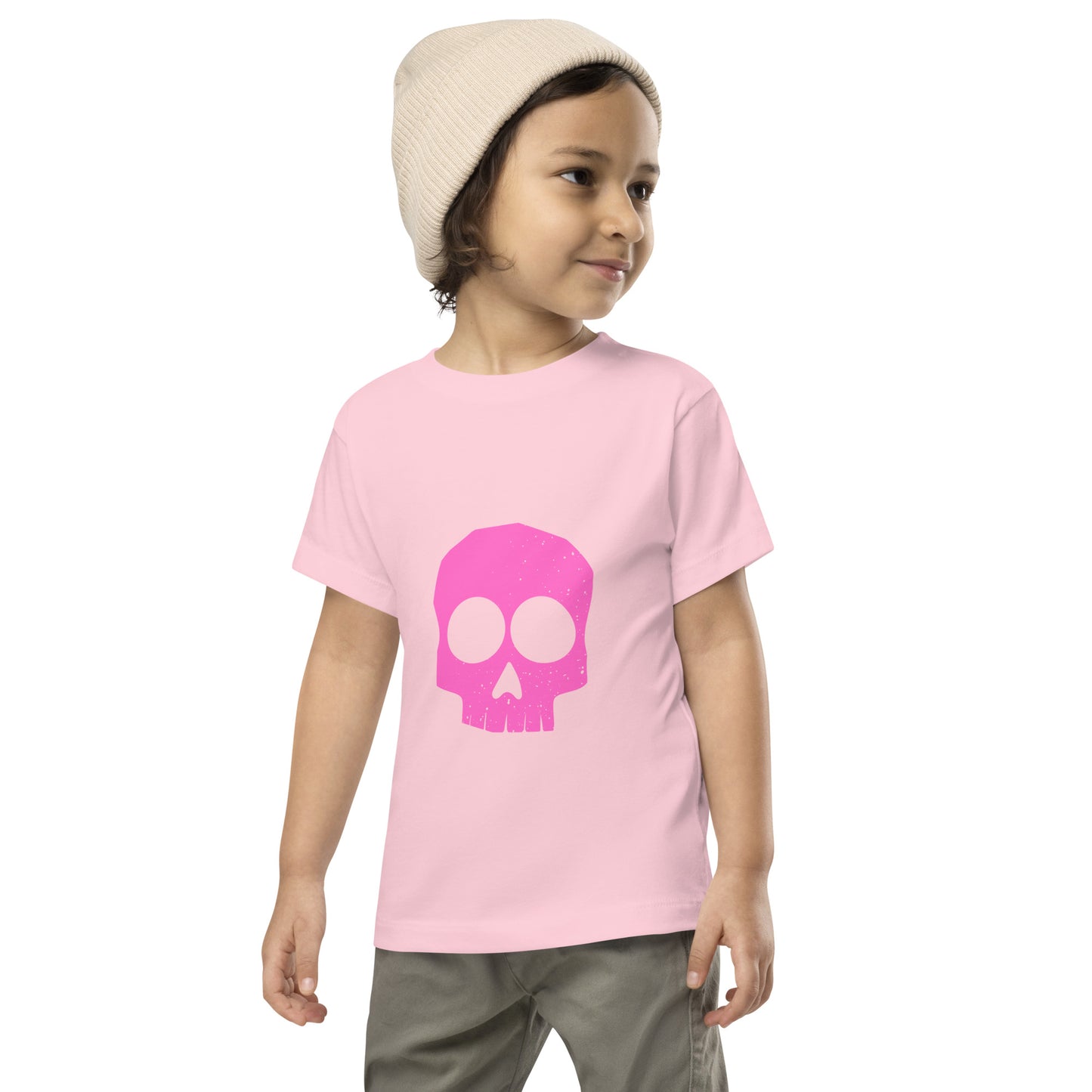 Gantro Gamer Pink Skull Toddler Short Sleeve Tee