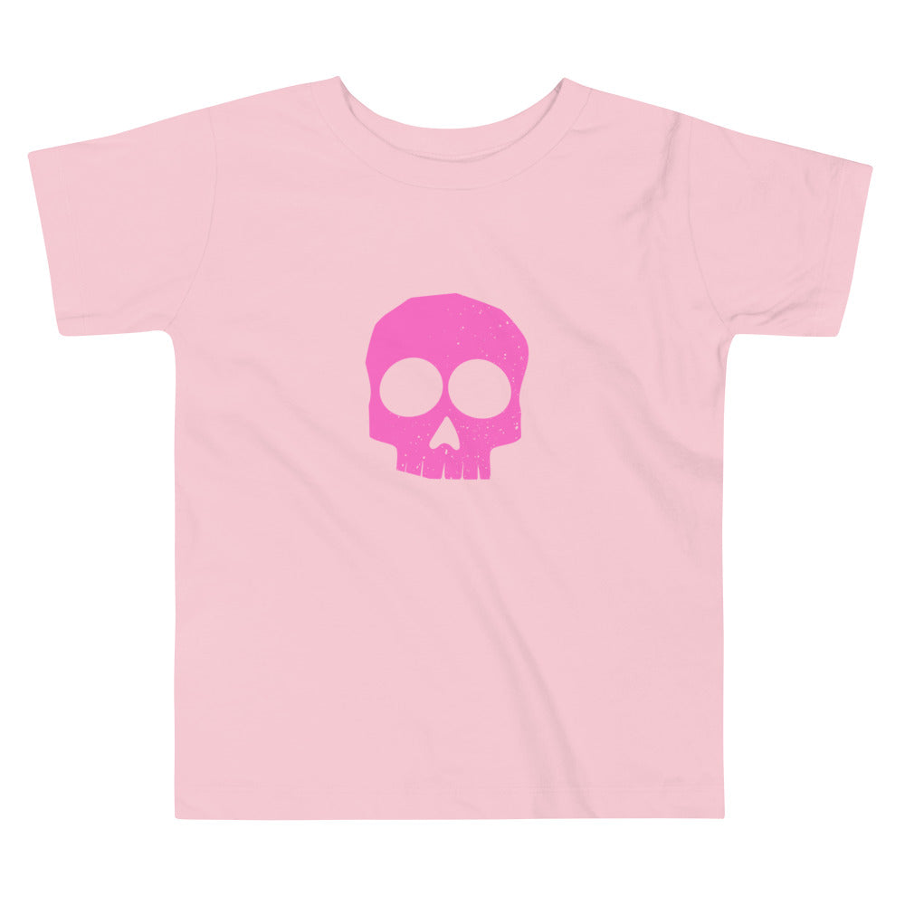 Gantro Gamer Pink Skull Toddler Short Sleeve Tee