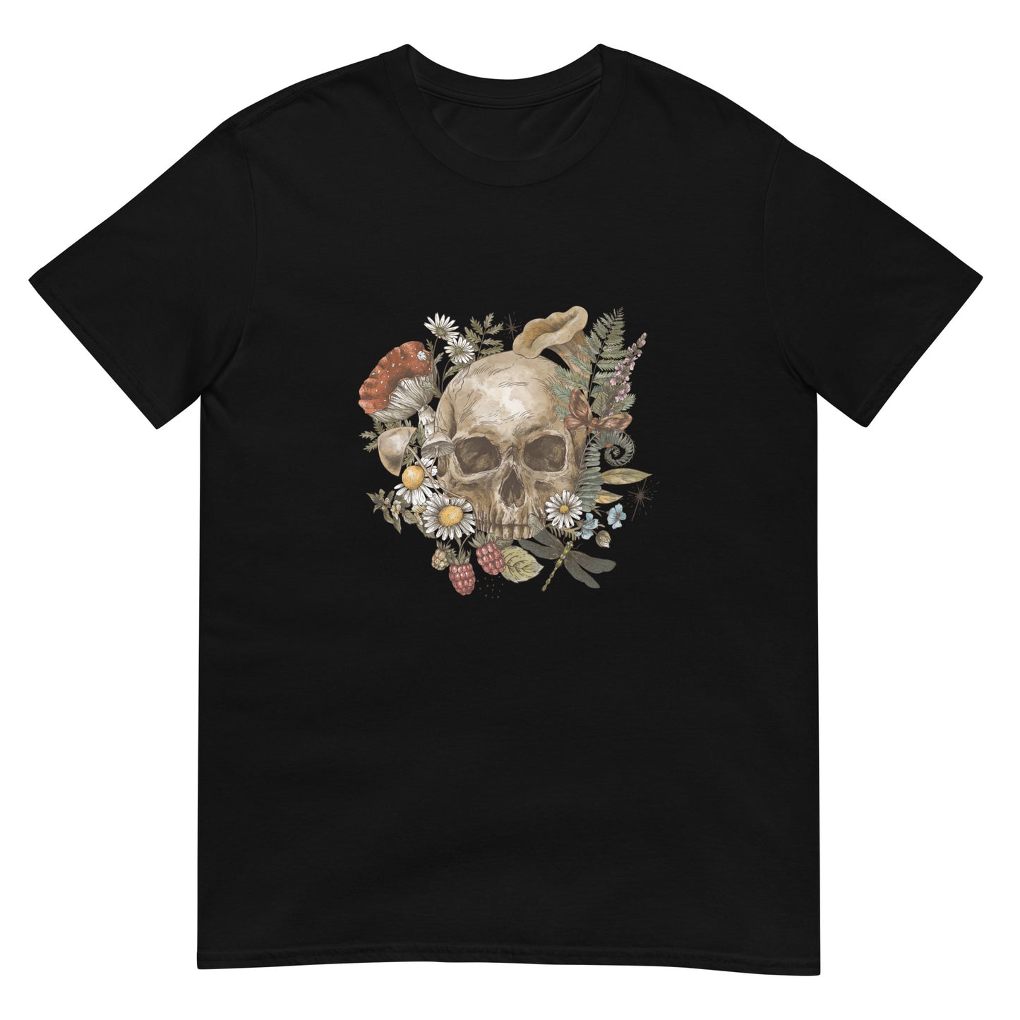 Floral Skull Short-Sleeve Unisex T-Shirt