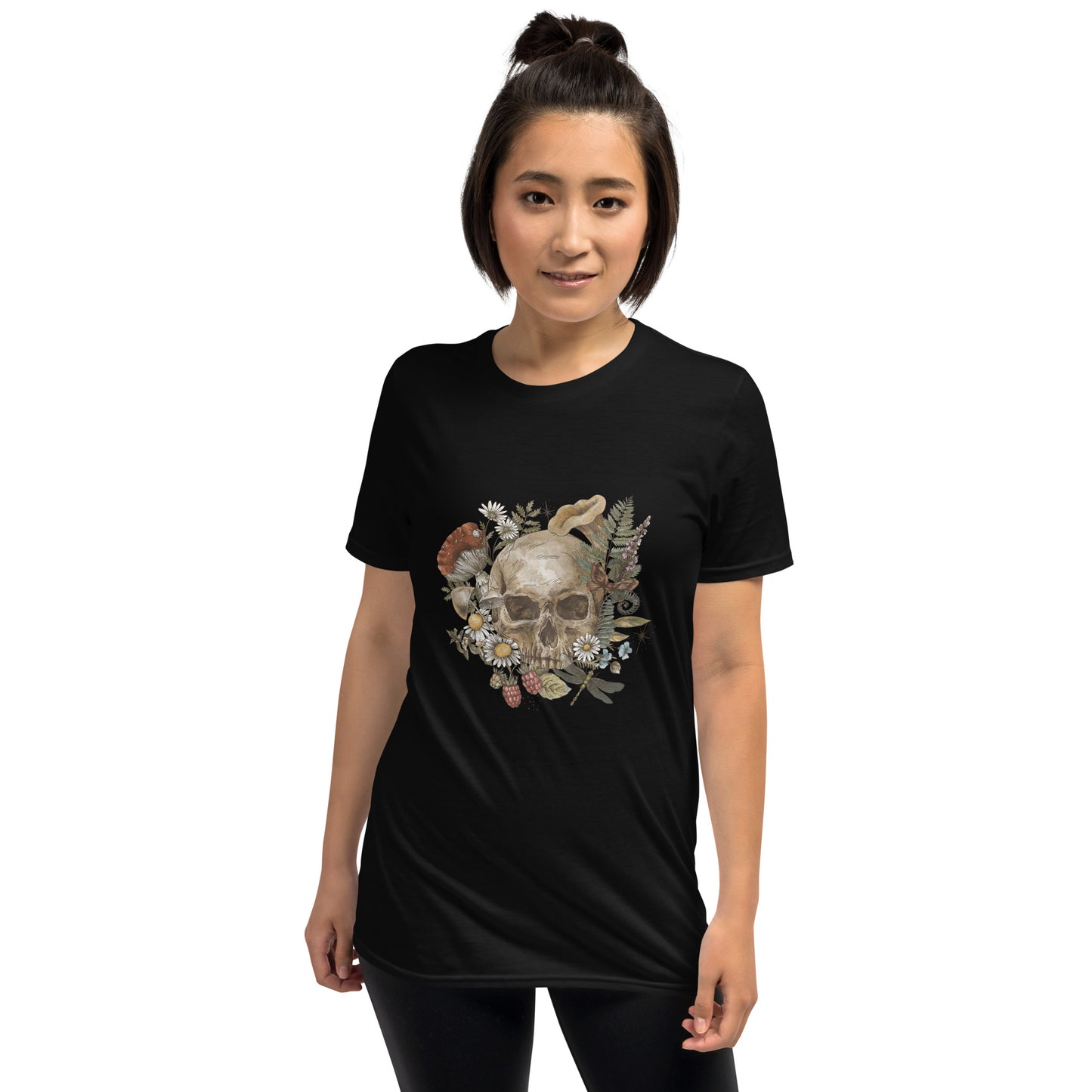 Floral Skull Short-Sleeve Unisex T-Shirt