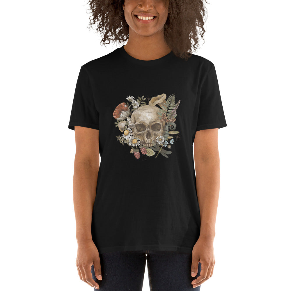 Floral Skull Short-Sleeve Unisex T-Shirt