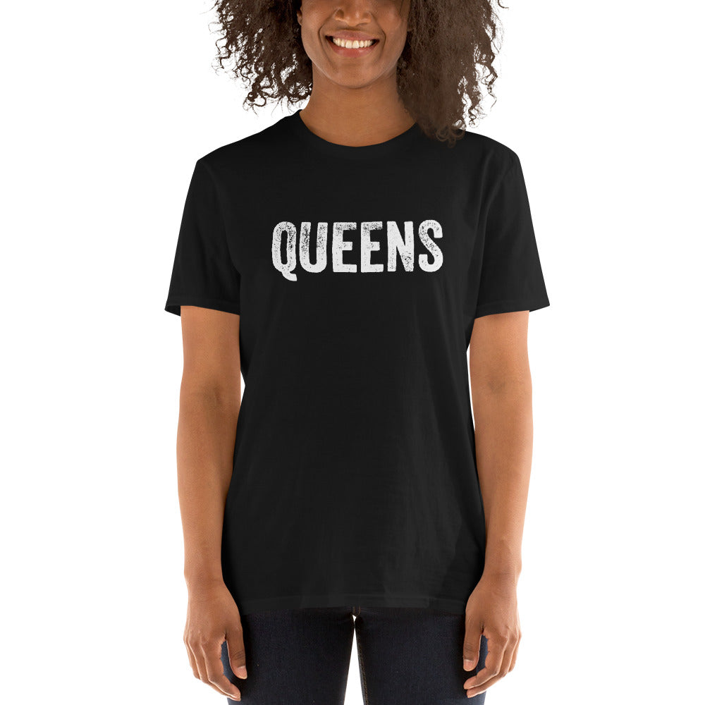 Queens Distressed Short-Sleeve Unisex T-Shirt