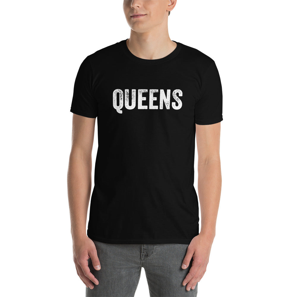 Queens Distressed Short-Sleeve Unisex T-Shirt