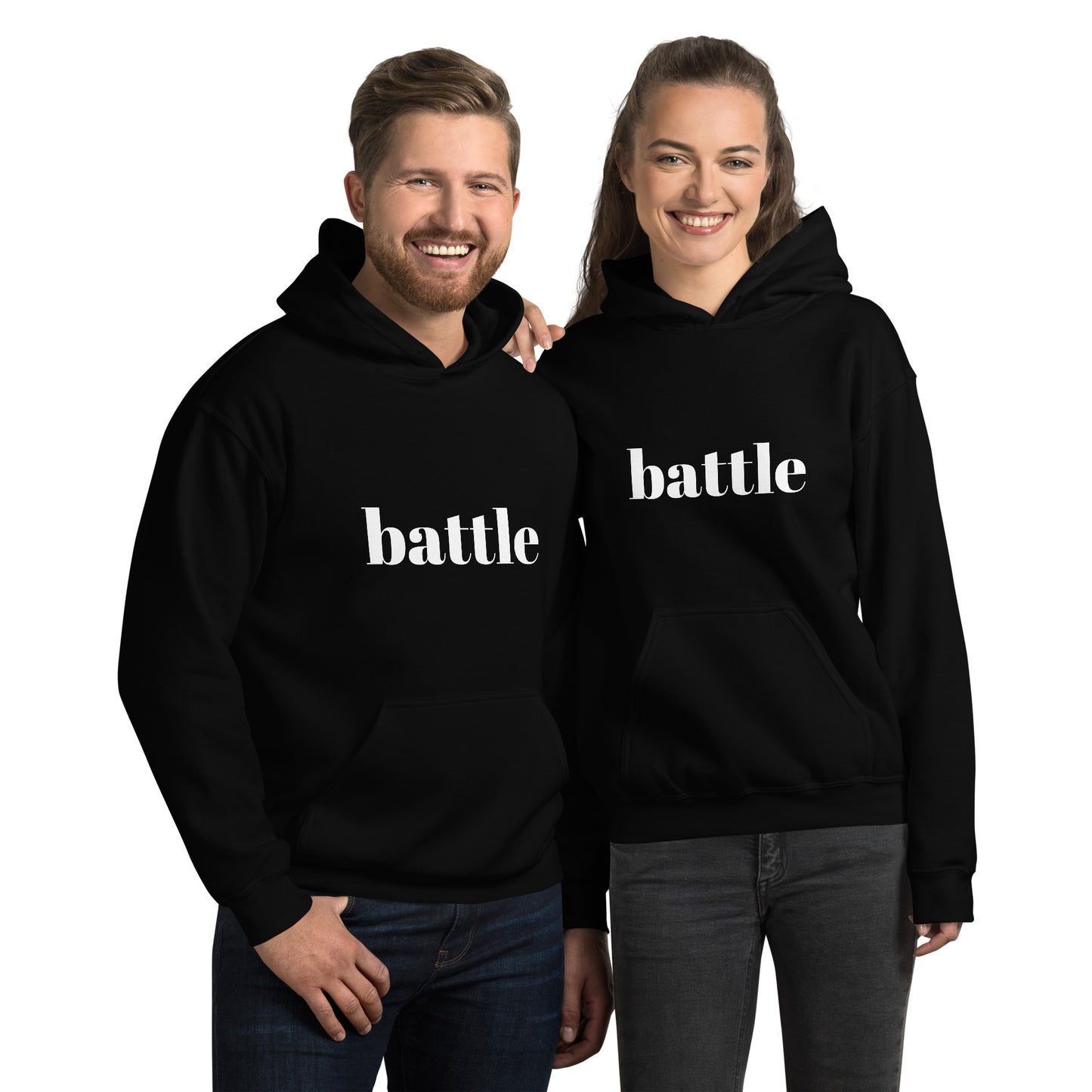 Battle White Unisex Hoodie