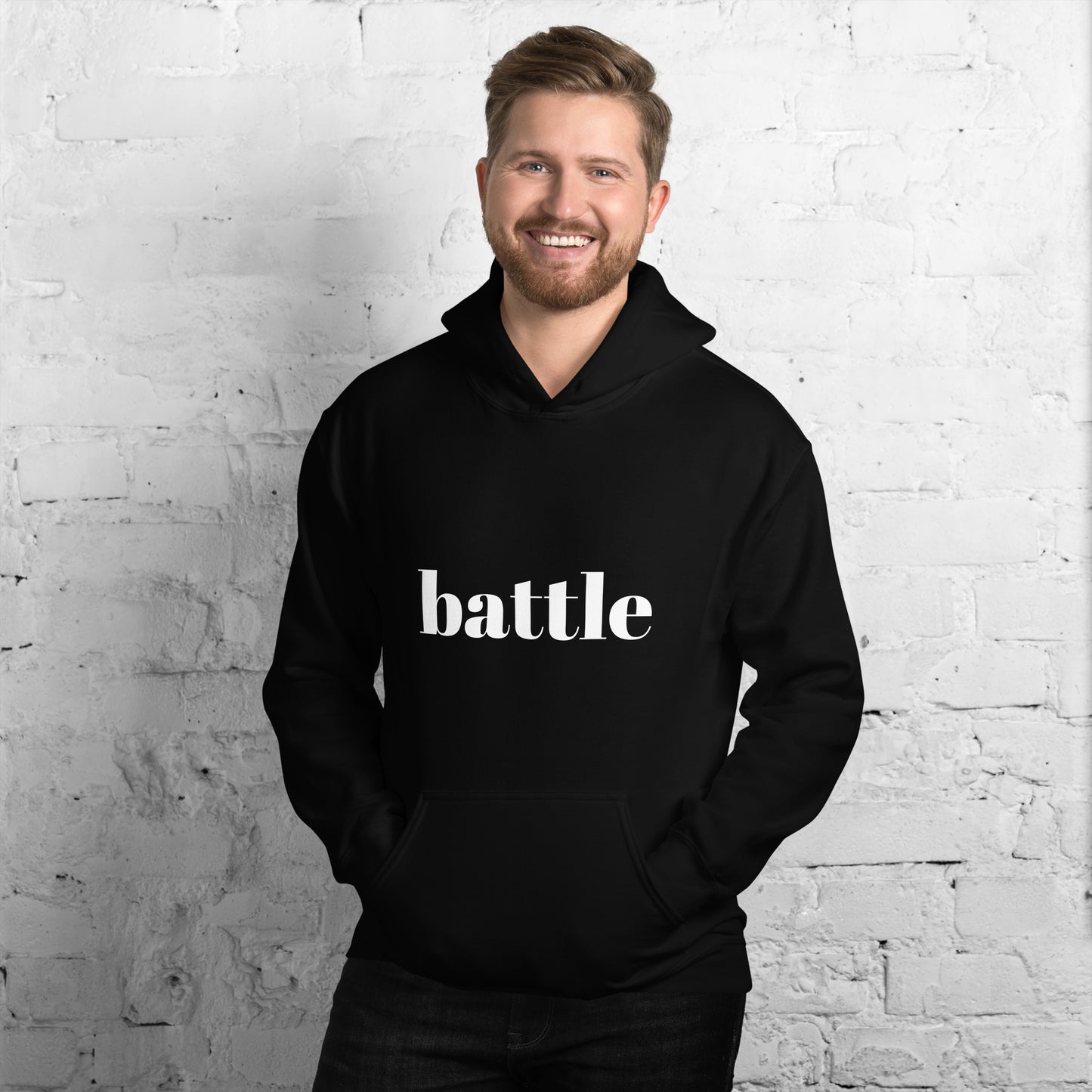 Battle White Unisex Hoodie