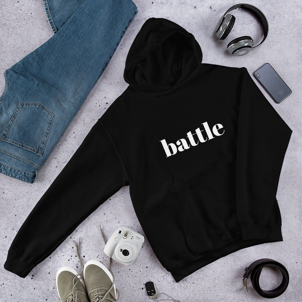 Battle White Unisex Hoodie