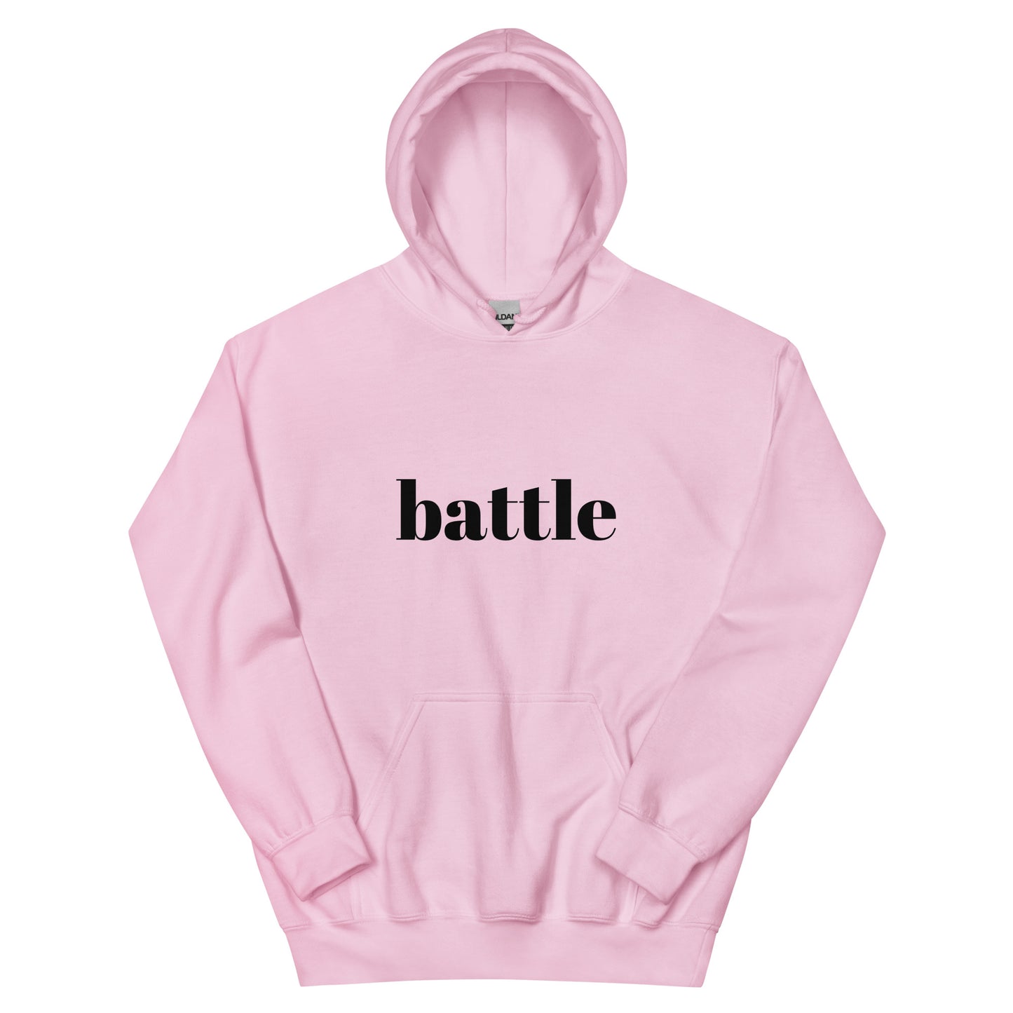 Battle Black on Pink Unisex Hoodie