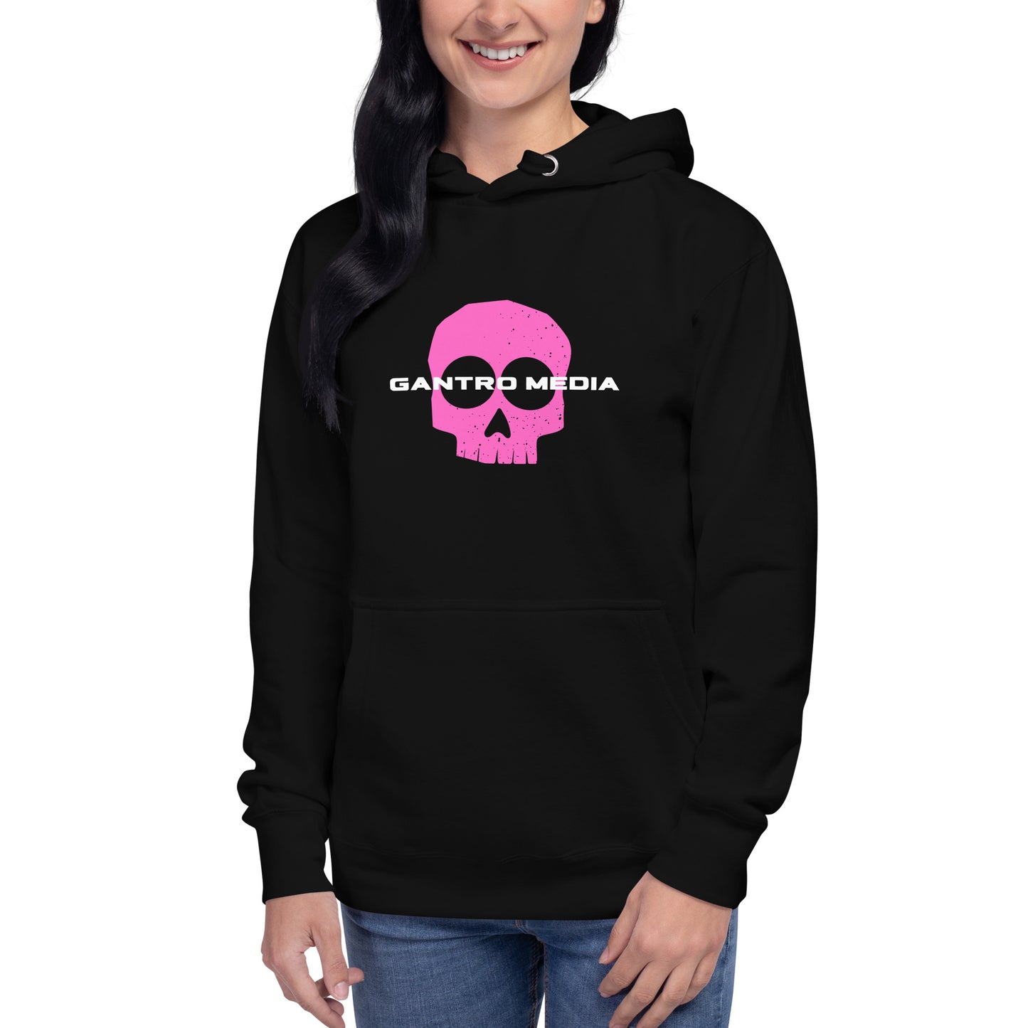 Gantro Media Pink Skull Unisex Hoodie