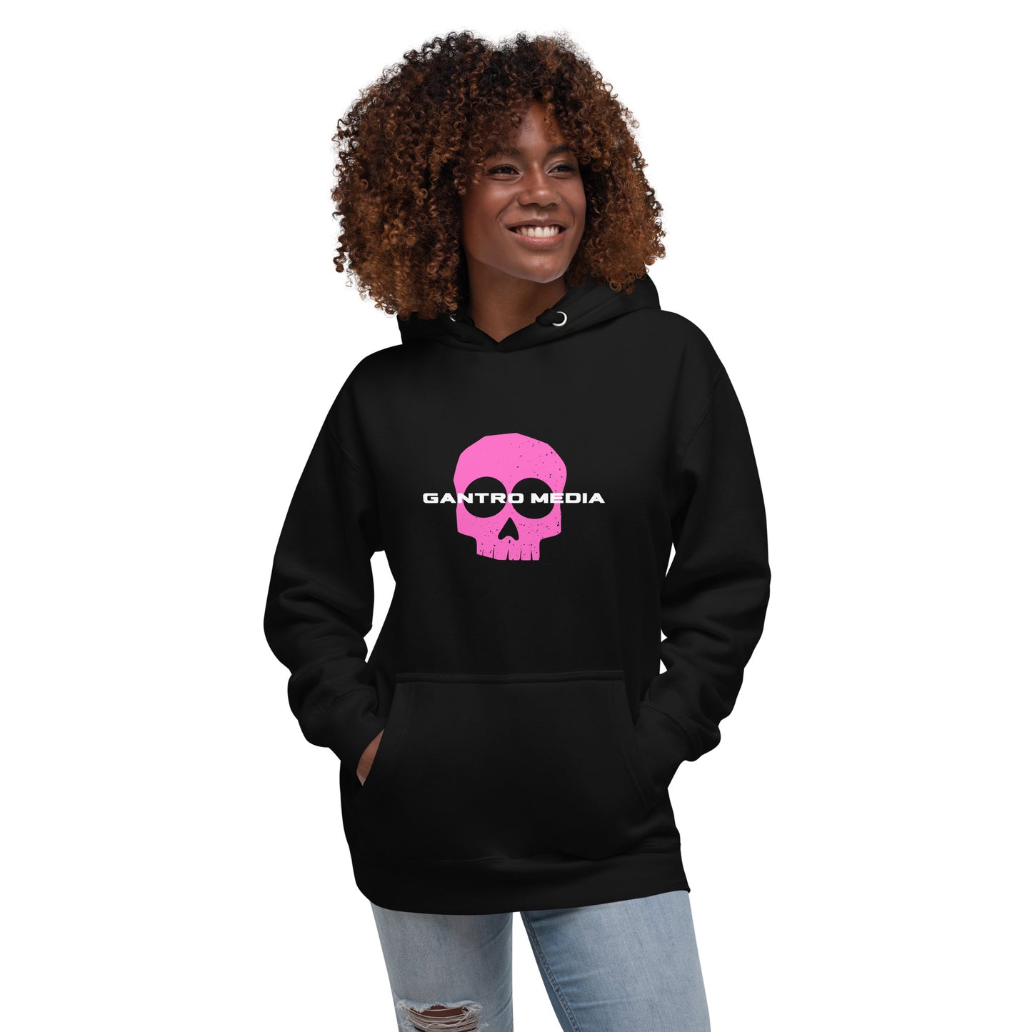 Gantro Media Pink Skull Unisex Hoodie