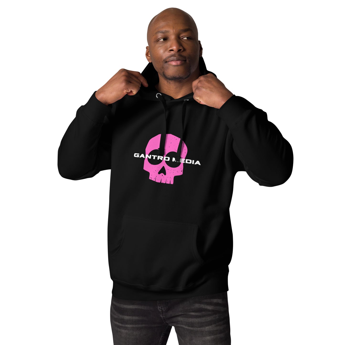 Gantro Media Pink Skull Unisex Hoodie